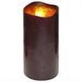 thumbnail image 2 of Brite Star 6" Mocha Brown Lattice Design Battery Operated Flameless Flickering Wax Pillar Candle, 2 of 2