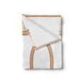thumbnail image 2 of Greek Key Soft Flannel Fleece Throw Blanket, Fret Pattern in Oval and Circle Shapes Wavy Straight Borders, Cozy Plush for Indoor and Outdoor Use, 50" x 70", Marigold Plum White, by Ambesonne, 2 of 5