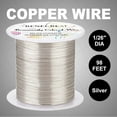thumbnail image 5 of Round Copper Wire for Wire Wrapped Jewelry Making Silver 18 Gauge 1mm about 98.42 Feet(30m)/roll, 5 of 9