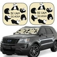 thumbnail image 6 of Kdxio Panda Doing Yoga Print 2-Piece Sun Shade Front Windshield - Foldable Car Front Window Sunshades For Most Sedans Suv Truck, 6 of 6