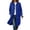Blue, variant on Winter Long Jackets for Women Lapel Collar Button Down Coat with Long Sleeve Soft Outdoor Wear Jackets Black L