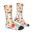 thumbnail image 4 of Yiaed Hello Summer2 Print Great elasticity Crew Socks Sports socks for Men and Women, 4 of 5