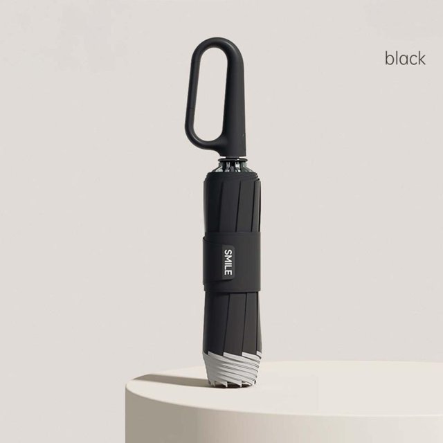 COM1950s Windproof Reverse Umbrella with Reflective Safety Strip, Automatic Open and Close System, Sturdy Metal and Fiberglass Construction, Compact Folding Design for Travel and Outdoor Use