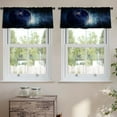 thumbnail image 2 of LALILO Kitchen Curtain Valance Earth And Galaxy Nasa Rod Pocket Window Curtain 52"x 18" Set of 2, 2 of 5