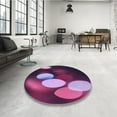 thumbnail image 3 of Ahgly Company Indoor Round Patterned Orchid Purple Area Rugs, 6' Round, 3 of 6
