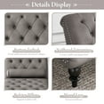 thumbnail image 5 of FFH Chaise Lounge Indoor, Velvet Button-Tufted Chaise Lounge Chair with Bolster Pillow, Gray, 5 of 7