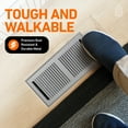 thumbnail image 6 of 2X10 Floor Vent Covers Floor Register with Mesh Cover Trap, Heat and Air, Walkable Metal Floor Register for HVAC Duct, Contemporary, Light Grey, 6 of 7