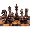 thumbnail image 3 of LARGE 4 3/8" King Copper  Gold Finish Staunton Chess Set 18" Cherry Color Board, 3 of 8