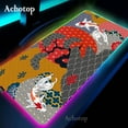 thumbnail image 1 of Black And White RGB Laptop Gamer Mousepad Gaming Mouse Pad Mountain Serenity Large Rug Keyboard 100x50 LED Desk Mat With Backlit, 1 of 5