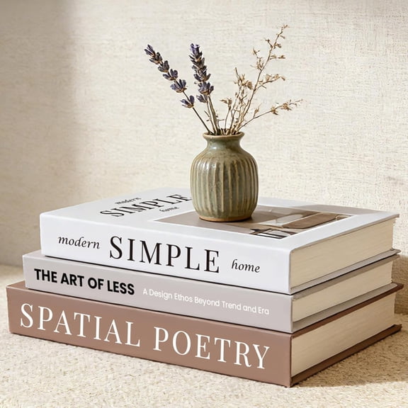Set of 3 Decorative Fake Books, Assembly Required Decorative Books for Coffee Table & Shelf Home Decor