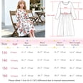 thumbnail image 6 of AmzBarley Girls Maxi Dress Long Sleeve Floral Casual Dresses 8-9 Years Ivory Print, 6 of 6