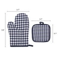 thumbnail image 7 of Unique Bargains Pot Holders Set Heat Resistant Oven Mitts Blue 9.8x6.7inch, 7 of 7