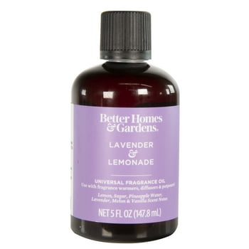Better Homes & Gardens Universal Fragrance Oil, Lemonade & Lavender, 5 fl oz, for use with Fragrance Oil Diffusers, Fragrance Warmers, Potpourri, and Wicking Fragrance Diffusers