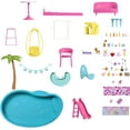 thumbnail image 4 of Barbie Dreamhouse Pool Party Doll House and Playset with 75+ Pieces, 45 in, Slide & Puppy Elevator, 4 of 7