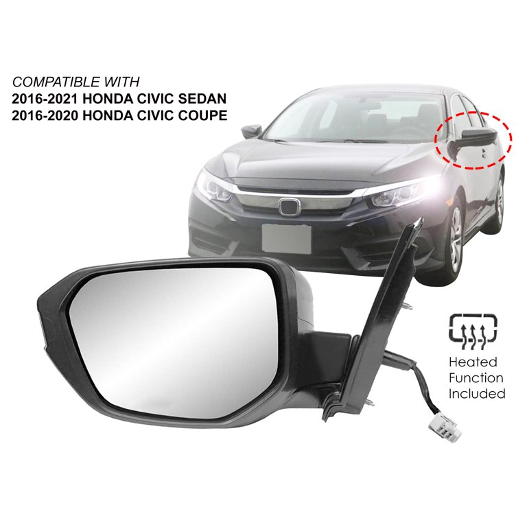 APA Replacement for Rear View Mirror Power Heated Smooth Cap 2016  