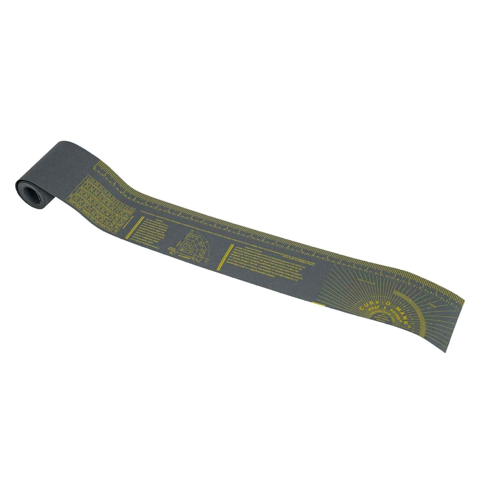 Gexandy Pipe Measure Tool – Wrap Around Tape, Angle Diameter and Circumference Measuring and Marking Gauge for 5" to 9', XX Large Size, Black, 14756