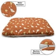 thumbnail image 3 of Orange Pet Bed, Birds with Heart Shapes Swirling Patterns on Burnt Orange Vintage Backdrop, Resistant Pad for Dogs and Cats Cushion with Removable Cover, 24" x 39", Orange Yellow White, by Ambesonne, 3 of 4