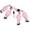 Pink, variant on Dog Full Leg Protectors with Suspenders, Warm Fleece Lined Dog Boots & Leg Guards with Anti-Slip Soles, for Outdoor Walking in Rainy Snowy Days, Grey