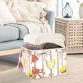 thumbnail image 3 of Yayeee Collapsible Cube Storage Bin with Lid Fabric Closet Decorative Basket with Handles, Beach Crab, 3 of 7