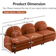 thumbnail image 2 of Tabaray 98.2" Modular Sectional Couch Teddy Fleece Fabric, Plush Comfortable Soft Oversize Cloud Sofa Perfect for Living Room Furniture Space with Cloud Couch Comfort and Deep Seating Support, Orange, 2 of 7