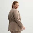 thumbnail image 2 of Plus Size Tek Gear® Ultracomfort Cinch Cardigan Color: Rugged Green Size: 3X, 2 of 4