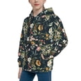 thumbnail image 2 of Rateoe Watercolor Floral Pattern Boys Hoodie, Youth Pullover Hooded Sweatshirt, Kangaroo Pocket Hoodie for Kids-Small, 2 of 6