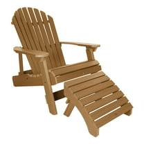 1 King Hamilton Folding & Reclining Adirondack Chair with 1 Folding Ottoman