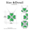 thumbnail image 4 of Midir&Etain Irish Necklace 925 Sterling Silver Irish Women's Necklace Clover Necklace Green Crystal Jewelry Gift for Women's Wives and Lovers, 4 of 5