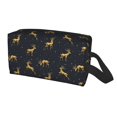 thumbnail image 2 of Goofa Christmas Deers Printed Toiletry Bag with Handle,Large Capacity Travel Makeup Cosmetic Bag for Women, Carry on Airport Airline Compliant Bag, 2 of 9