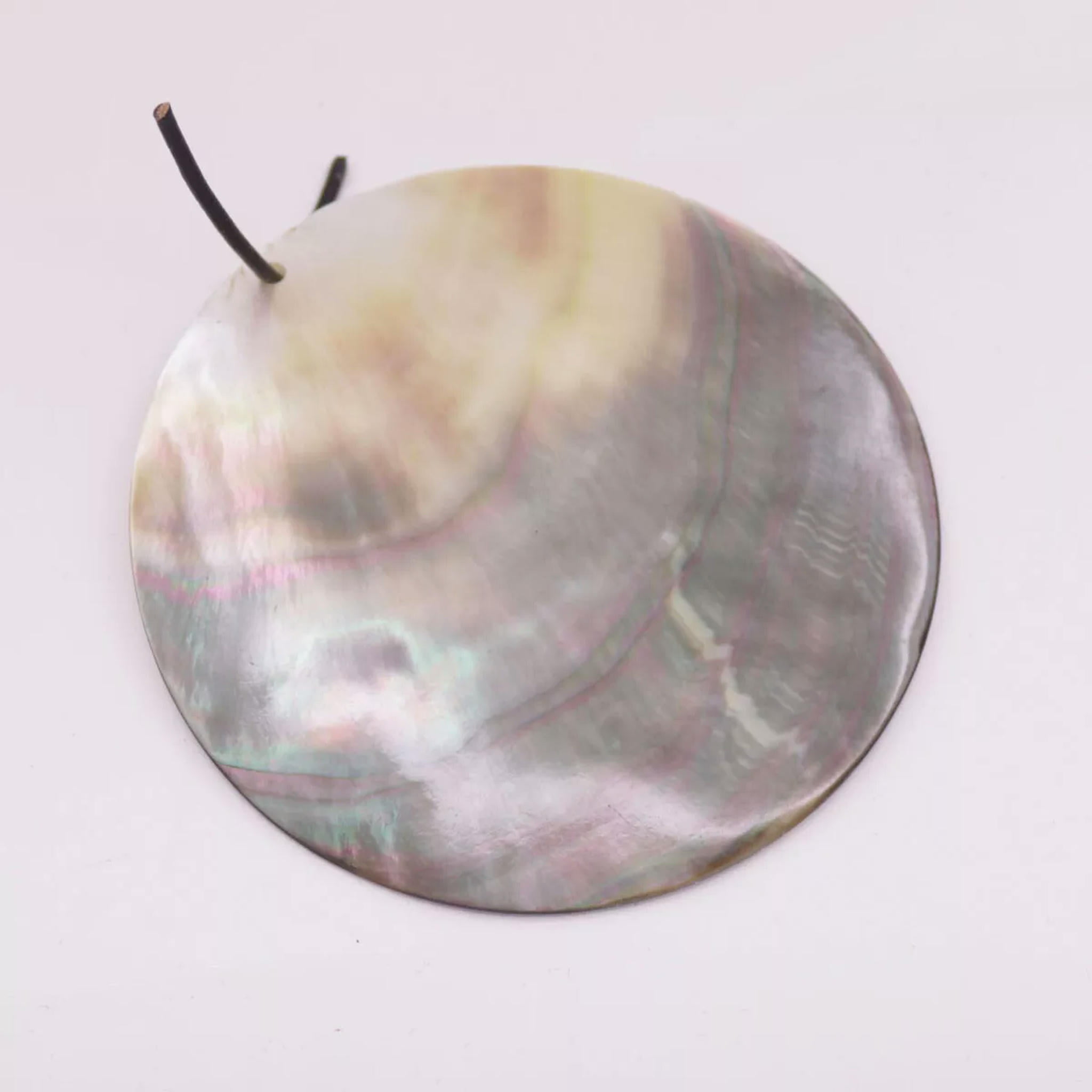 EOEMY 60mm Round Natural Shell Mother Of Pearl Loose Beads For Pendant Making Diy