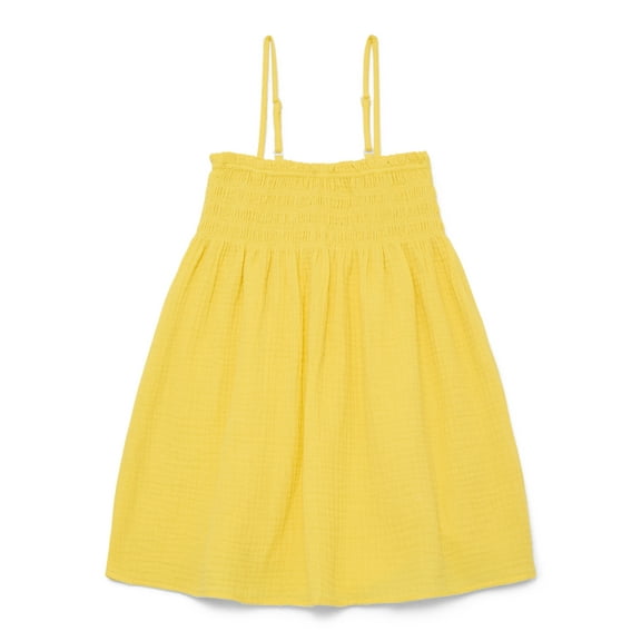 Wonder Nation Girls Smocked Spaghetti Strap Mini Dress Coverup, Sizes 4-18