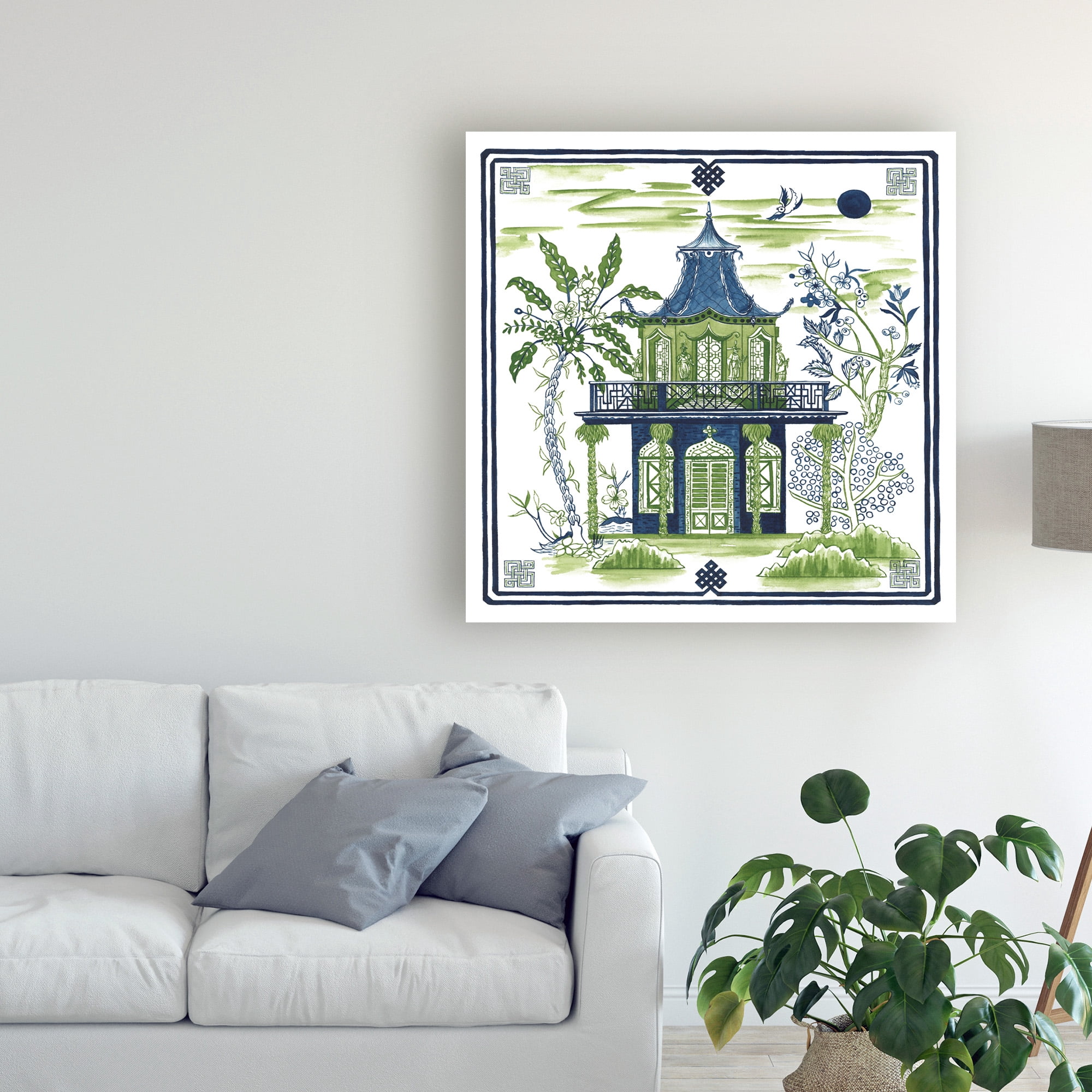 Trademark Fine Art 'Pagoda Visit II' Canvas Art by Melissa Wang