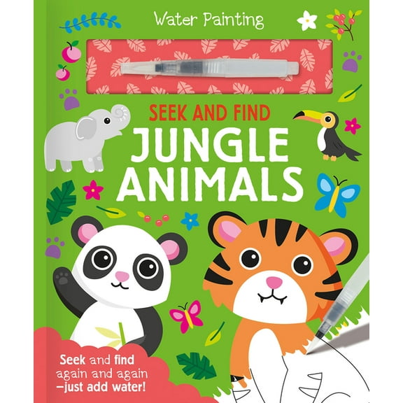 Water Painting Seek and Find Seek and Find Jungle Animals, (Hardcover)