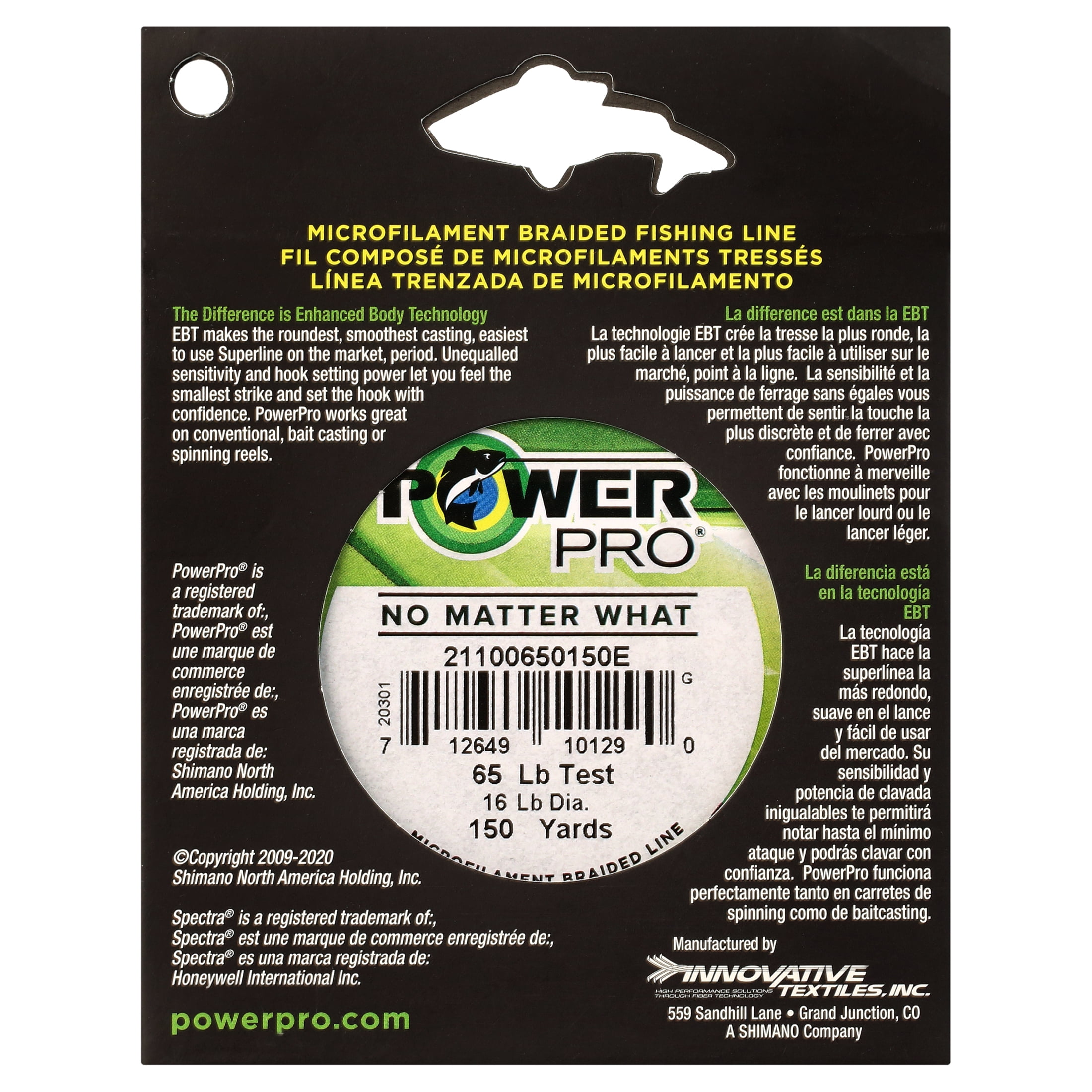 65 pound braided fishing line PowerPro