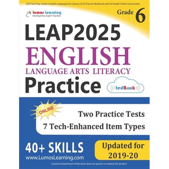 Pre-Owned Leap by Lumos Learning LEAP Test Prep: Grade 6 English Language Arts Literacy (ELA) Practice Workbook and Full-length Online Assessments: LEAP , Book 7, (Paperback)