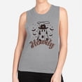 thumbnail image 2 of Country Ghost Howdy Women's Muscle Tank Small Heather Grey, 2 of 5