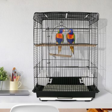 Prevue Pet Products Economy Bird Cage - Medium Size Cage For Parakeets, Lovebirds, Cockatiels | Includes Cups & Perches