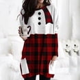 thumbnail image 1 of Pntutb Tallas grandes Mujer Manga larga Navidad Impreso O-cuello tops Camiseta Blusa Pntutb Pntutb-2717, 1 of 4