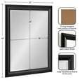 thumbnail image 3 of Kate and Laurel Whitley Traditional Framed Wall Mirror, 22 x 28, Black, Classic Rectangle Bathroom Mirror with Transitional Profile and Beveled Edge Design, 3 of 8