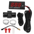 thumbnail image 1 of Medidor de temperatura del agua para motocicleta, pantalla LCD ultrafina, carcasa de ABS, medidor de temperatura del agua para modificación DC12V rojo, 1 of 14