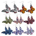 thumbnail image 4 of Drop Earrings Butterfly Shape Creative Fashion Pierced Earrings Dangle Earrings, 4 of 10