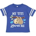 thumbnail image 3 of Inktastic My Titi Loves Me with Sloth and Hearts Boys or Girls Toddler T-Shirt, 3 of 5
