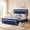 Blue, variant on 4 Ever Winner Queen Bed Frame, Velvet Upholstered Bed Frame with Diamond Headboard and Footboard, Pink Queen Size Bed Frame, Princess Bed, Pink