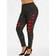 thumbnail image 2 of Leggings Talla Extra Panel a Cuadros Abotonado Rosegal Leggings de talla grande, 2 of 5