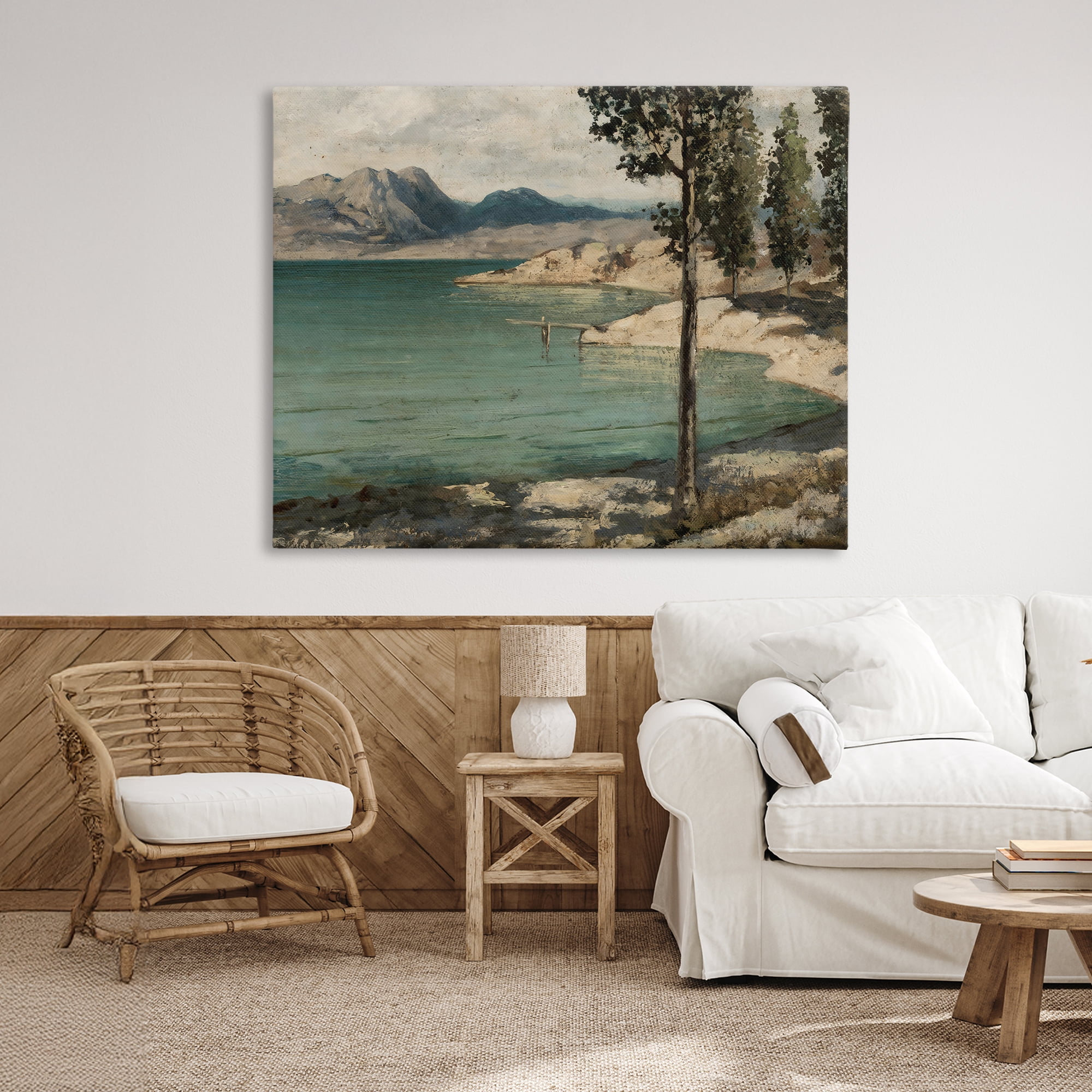 Stupell Industries Tranquil Shore with Trees Canvas Wall Art, design by Arlington Prints