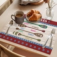 thumbnail image 3 of Lake Rules Placemats Set&nbsp;of&nbsp;2 Summer Quant Star Stripes Wood Grain Farmhouse Heat Insulation Washable Place Mats, Non-Slip Table Mats for Dining Table Party Kitchen Decor,13x19 Inch, 3 of 9