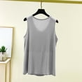 thumbnail image 5 of Besolor Womens Pajama Tank Tops Front Pleated Crewneck Sleeveless Shirts Lightweight Casual Loose Comfy Sleepwear Tee Tanks, 5 of 5