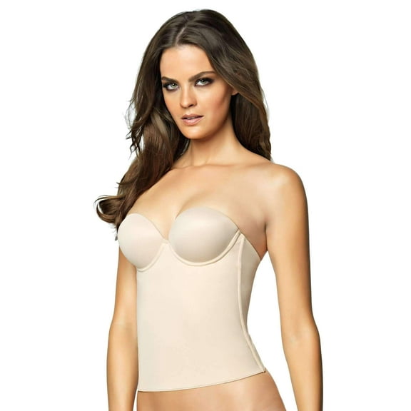 Felina | New Essentials Push Up Bustier | Bridal | Corset | Demi Push Up (Warm Neutral, 32B)