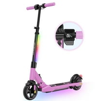 HOVERMAX Electric Scooter for Kids Ages 6-12, 150W Motor Max Speed 9.3 MPH, 5 Miles Range, Colorful LED Lights, Foldable kids electric scooter