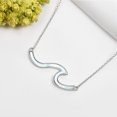 thumbnail image 2 of Wave Necklace 925 Sterling Silver Ocean Wave Pendant Necklace Ocean Jewelry Beach Gifts for Women Gifts, 2 of 6